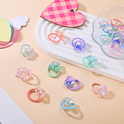 20 Stück Haaraccessoires für Mädchen aus Polyester und Kunststoff&nbsp;OHAR-TA0001-18