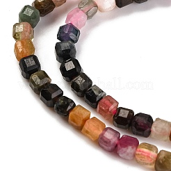 Fili di perle di tormalina multicolore naturale&nbsp;X-G-F770-A01-02