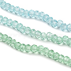 Brins de perles de verre peints transparents&nbsp;X-DGLA-A034-T1mm-A16