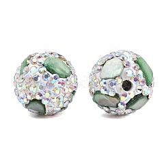 Handgemachte Fimo-Perlen Strass&nbsp;CLAY-H009-03E