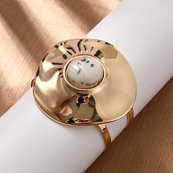 Браслеты-манжеты из сплава и железа для женщин&nbsp;BJEW-F501-02KCG