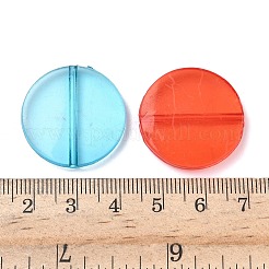 Плоские круглые прозрачные акриловые бусины&nbsp;X-MACR-R546-26