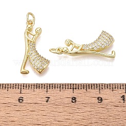 Valentinstag Messing Micro Pave klare Zirkonia Anhänger&nbsp;KK-Q072-11G