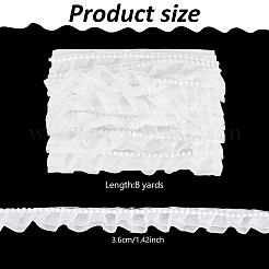 Шифоновая складчатая лента&nbsp;OCOR-WH0070-205B