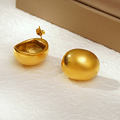 Стильные овальные серьги-гвоздики из нержавеющей стали 304&nbsp;XB7886