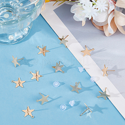 30 шт. латунные серьги-гвоздики&nbsp;KK-BBC0003-74