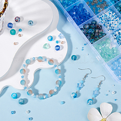 DIY-Sets zur Schmuckherstellung mit runden Acryl- und Glasperlen&nbsp;DIY-SP0003-01D