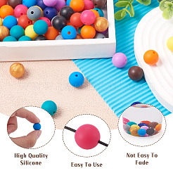 120шт 12 цвета силиконовые бусины&nbsp;SIL-TA0001-18