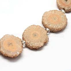 Chapelets de perles en cristal de quartz druzy naturel&nbsp;G-F582-A13