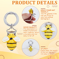 4 шт. зажимы для шляп из пчелиной смолы&nbsp;HJEW-DR00221