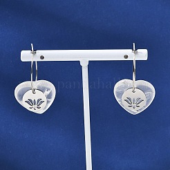 Boucles d'oreilles créoles pour femmes&nbsp;EJEW-G475-02P