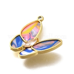 Нержавеющая сталь 304 с фианитом и подвесками в виде ракушек&nbsp;STAS-Q347-09B-G