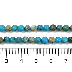 Fili di perle di regalite naturale tinta/diaspro imperiale/diaspro sedimentario marino&nbsp;G-B124-C04-10