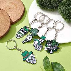 Брелок с акриловыми подвесками и принтом ко Дню святого Патрика&nbsp;KEYC-JKC00523