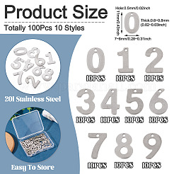 100 шт. 10 стиля подвески из нержавеющей стали 201&nbsp;STAS-TA0003-19