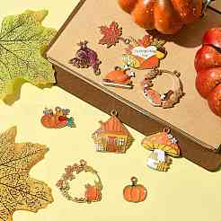 10 шт. 10 стиля подвески из сплава и эмали на тему Дня благодарения&nbsp;ENAM-FS0003-78