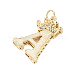 Pendentifs avec zircon cubiques à micro-pavés en laiton&nbsp;KK-I723-50G-02