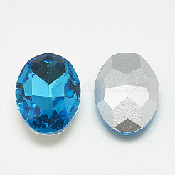 Cabujones de cristal con rhinestone&nbsp;RGLA-T080-4x6mm-12