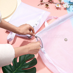 2 sac à linge en maille polyester avec fermeture éclair et poignées&nbsp;ABAG-TA0002-18A