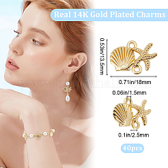 40 шт. подвески-соединители из сплава в морском стиле&nbsp;FIND-BBC0002-96