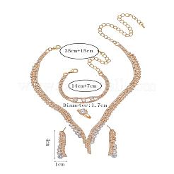 Set di bracciali e orecchini e collane e anelli in lega di lusso&nbsp;YN1358-1
