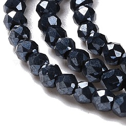 Стеклянные бусины с гальваническим покрытием &nbsp;GLAA-H021-01A-FP02