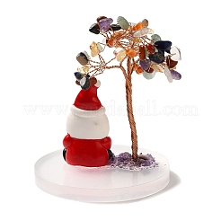 Decorazioni per alberi di natale con scaglie di pietre preziose naturali&nbsp;DJEW-K028-03D
