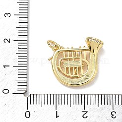 Pendenti in zirconi cubici trasparenti in micro pavè di ottone&nbsp;KK-D289-01G-05
