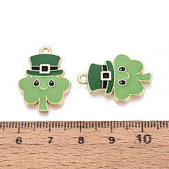 Подвески из сплава с эмалью ко дню святого патрика&nbsp;ENAM-T024-51A-G