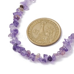 Collar de cuentas de chip de amatista natural&nbsp;NJEW-JN04616-06