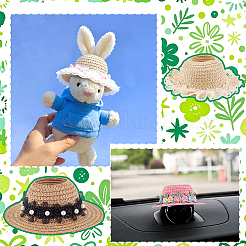 4 cappello per bambola in poliestere in 4 stili&nbsp;AJEW-FG0006-26