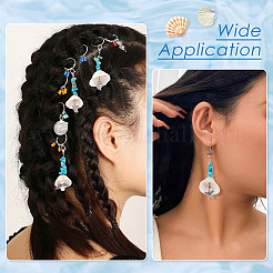 Подвеска из ракушек и синтетической бирюзы deocration&nbsp;HJEW-TAC0057