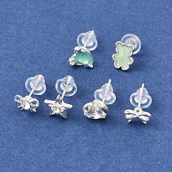 Pendientes de aleación de esmalte para mujer.&nbsp;AL-CBA004A-03S