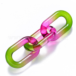 Anneaux de liaison en acrylique transparent bicolore&nbsp;OACR-S036-006B-N01