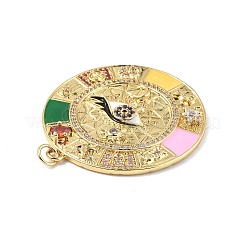 Латунные микро проложить кубического циркония подвески&nbsp;KK-E068-VF347