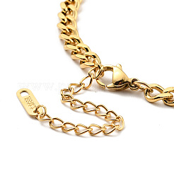 Колье с прямоугольным кулоном и стразами&nbsp;NJEW-P229-17A