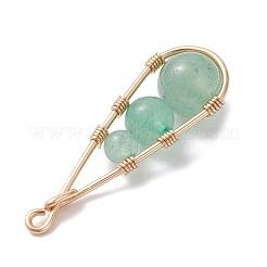 4 шт. 4 стильных подвески из окрашенного натурального кварца&nbsp;PALLOY-TA00347-02