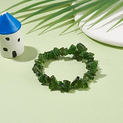 Braccialetto elasticizzato con perline di diopside naturale per bambini&nbsp;BJEW-JB08080