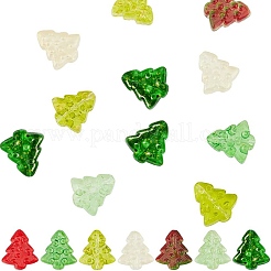 80шт 7 цвета прозрачные стеклянные бусины&nbsp;GLAA-SC0002-81