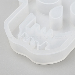 Хэллоуин поделки череп кулон силиконовые Молды для статуй&nbsp;LS-DIY-P006-41