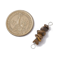 10 шт. 5 стиля созвездие натуральный аквамарин и цитрин тигровый глаз лазурит и розовый кварц медная проволока обернутые чип-бусины соединительные подвески&nbsp;PALLOY-JF02905-04