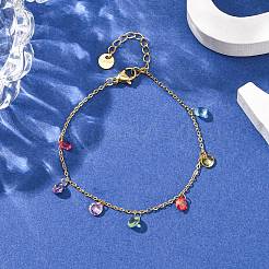 Браслеты с подвесками из нержавеющей стали 304&nbsp;BJEW-A047-04G