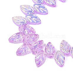 Chapelets de perles en verre transparent électrolytique&nbsp;EGLA-N056-03A-07