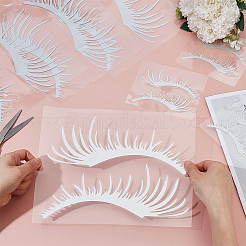 8 пара 2 стилей водонепроницаемых наклеек из ПВХ в форме ресниц&nbsp;DIY-HY0003-05B