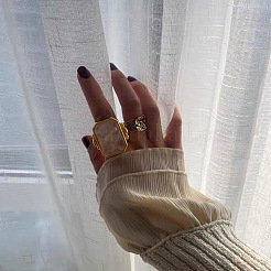 Кольца из сплава и кварцевого кристалла&nbsp;FS-WGDC744-01