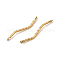 Подвески-шармы из нержавеющей стали 304 с волнистыми звеньями&nbsp;STAS-A134-01M-G