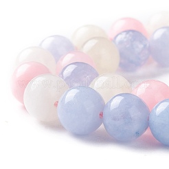 Натуральный белый нефрит имитация бусин морганита нити&nbsp;G-I299-F14-6mm