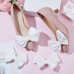 4 Stück Schuhschnallenclips aus Chiffon mit Schleife&nbsp;HJEW-HY00096