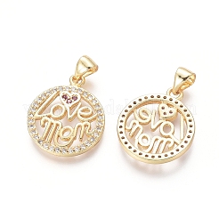 Pendentifs en laiton plaqué or&nbsp;LS-ZIRC-L087-005G