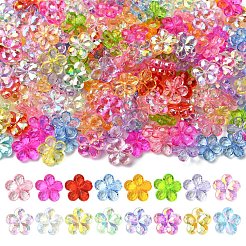 200 шт прозрачные акриловые бусины&nbsp;PACR-YW0001-47